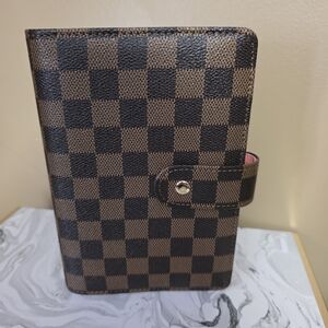 Checkered Brown and Black Planner Cover
